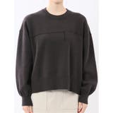 ロゴ刺繍 スエットライク ニットプルオーバー | TAKA-Q WOMEN | 詳細画像16 