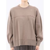 ロゴ刺繍 スエットライク ニットプルオーバー | TAKA-Q WOMEN | 詳細画像25 