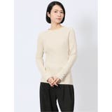 33ベージュ | ラメリブニット ハイネックプルオーバー | TAKA-Q WOMEN