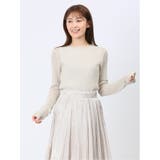 33ベージュ | ハンチ/HUNCH ラメシアー ハイネックリブニット | TAKA-Q WOMEN