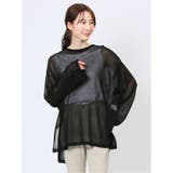 05黒 | ハンチ/HUNCH 無地 オーバーサイズ シアーニット | TAKA-Q WOMEN