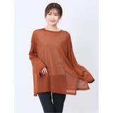 30茶 | ハンチ/HUNCH 無地 オーバーサイズ シアーニット | TAKA-Q WOMEN