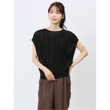 05黒 | ハンチ/HUNCH 前後2WAY フリンジ ニットベスト | TAKA-Q WOMEN