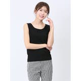 05黒 | ハンチ/HUNCH 前後2WAY ニットタンクトップ | TAKA-Q WOMEN