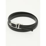 05黒 | Oバックル アジャストフリー チェック柄ベルト | TAKA-Q WOMEN