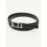 05黒 | Ｈバックル アジャストフリー アーガイル柄ベルト | TAKA-Q WOMEN