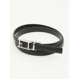 Hバックル アジャストフリー へリンボン柄ベルト | TAKA-Q WOMEN | 詳細画像1