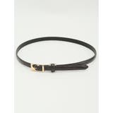 35こげ茶 | リザード型押し ナローベルト | TAKA-Q WOMEN