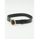 05黒 | ビッグサークルバックル ベルト | TAKA-Q WOMEN