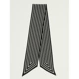 05黒 | シルク ストライプ柄スカーフ | TAKA-Q WOMEN