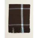 35こげ茶 | ハンドウォッシャブル チェック柄 大判ストール | TAKA-Q WOMEN