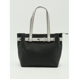 05黒 | 配色ベルトデザイン トートバッグ A4対応 | TAKA-Q WOMEN