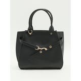 05黒 | 2WAY フロントベルト ハンドバッグ | TAKA-Q WOMEN