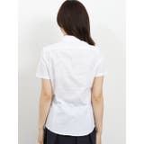 TAKA-Q/ladies:形態安定レギュラーカラー半袖ツイルシャツ | TAKA-Q WOMEN | 詳細画像3 