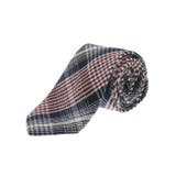 ワイン | TAKA-Q:リング糸チェック柄 レギュラーネクタイ8.0cm幅 | TAKA-Q MEN