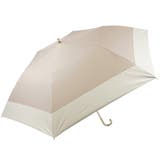 【27】グレージュ | バイカラー 三段スリム折りたたみ傘 Uchimizu ウチミズ | macocca