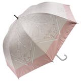 ピンク | スカーフ柄 晴雨兼用ジャンプ傘（長傘） | macocca