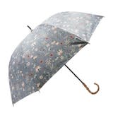ネイビー | ボタニカル柄 晴雨兼用ショート傘 | macocca