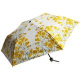 【65】イエロー | 晴雨兼用傘 ボタニカルフラワー柄 折畳み傘 日傘 | macocca