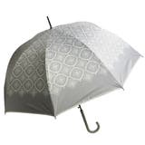 【13】グレー | 晴雨兼用傘 レース柄 ジャンプ傘 日傘 | macocca