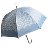 【34】サックス | 晴雨兼用傘 レース柄 ジャンプ傘 日傘 | macocca