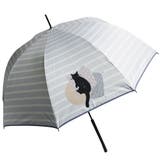 【54】ラベンダー | 晴雨兼用傘 おやすみ猫柄 ジャンプ傘 日傘 | macocca