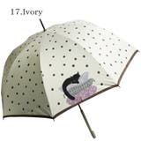 晴雨兼用傘 おやすみ猫柄 ジャンプ傘 日傘 | macocca | 詳細画像5 