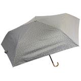 【27】グレージュ | 晴雨兼用 ドット柄 折畳み傘 | macocca