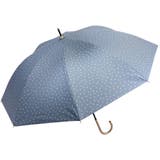 【32】ブルー | ドット柄 手開きショート傘 | macocca
