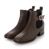 ダークブラウン・PU | Realta(レアルタ)サイドゴアベルトショートブーツ 5010wcb | Mafmof