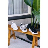 Realta 軽量ボリュームソール異素材コンビダッド スニーカー | Mafmof | 詳細画像1