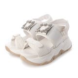 ホワイト | Mafmof(マフモフ)ボリュームソールビジュースポーツサンダル 533scc | Mafmof