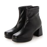 Realta(レアルタ)スクエアートゥ厚底ストレッチアッパーショートブーツ | Mafmof | 詳細画像4