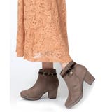 Realta(レアルタ)ビジューチャーム付き厚底フラワーカットショートブーツ | Mafmof | 詳細画像4