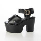 Mafmof(マフモフ)ワイドクロスストラップ厚底ボリュームソールサンダル | Mafmof | 詳細画像2 