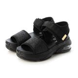 ブラック・ブラックソール | Realta(レアルタ)クッショニングソール厚底エアー底スポーツサンダル | Mafmof