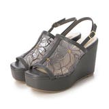 Realta(レアルタ)シースルーフラワーウエッジサンダル | Mafmof | 詳細画像6 