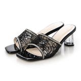 Realta(レアルタ)シースルーラメレースクリアヒールサンダル | Mafmof | 詳細画像4