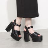 Mafmof(マフモフ)13cmヒール厚底ユニットソールストラップサンダル | Mafmof | 詳細画像2 