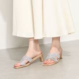 Realta(レアルタ)スクエアトゥキラキラビジューミュールサンダル | Mafmof | 詳細画像2