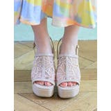 Realta(レアルタ)シースルーフラワーウエッジサンダル | Mafmof | 詳細画像8 