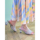 Realta(レアルタ)シースルーラメレースクリアヒールサンダル | Mafmof | 詳細画像3