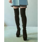 Mafmof(マフモフ)13 5cmヒールストーム入りストレッチ膝上ロングブーツ | Mafmof | 詳細画像7 