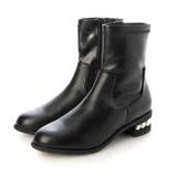 Realta(レアルタ)4.5cmパールヒールストレッチショートブーツ | Mafmof | 詳細画像4