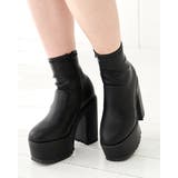 Mafmof(マフモフ)13cmヒールボリュームヒールストレッチショートブーツ | Mafmof | 詳細画像8 