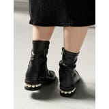 Realta(レアルタ)4.5cmパールヒールストレッチショートブーツ | Mafmof | 詳細画像9