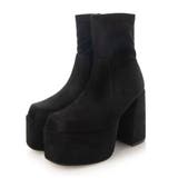 Mafmof11 5cmバルキーヒールプランプストレッチショートブーツ | Mafmof | 詳細画像3