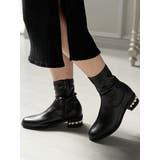 Realta(レアルタ)4.5cmパールヒールストレッチショートブーツ | Mafmof | 詳細画像7