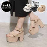 Mafmof(マフモフ)ワイドクロスストラップ厚底ボリュームソールサンダル | Mafmof | 詳細画像1 