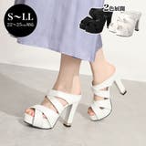 Mafmof(マフモフ)ダブルクロスチェーン飾り付きハイヒールサンダル | Mafmof | 詳細画像1